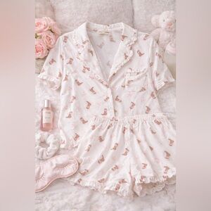 🌸💤 Adorable Ruffle Pajama Set – Cozy & Girly 💕🌸